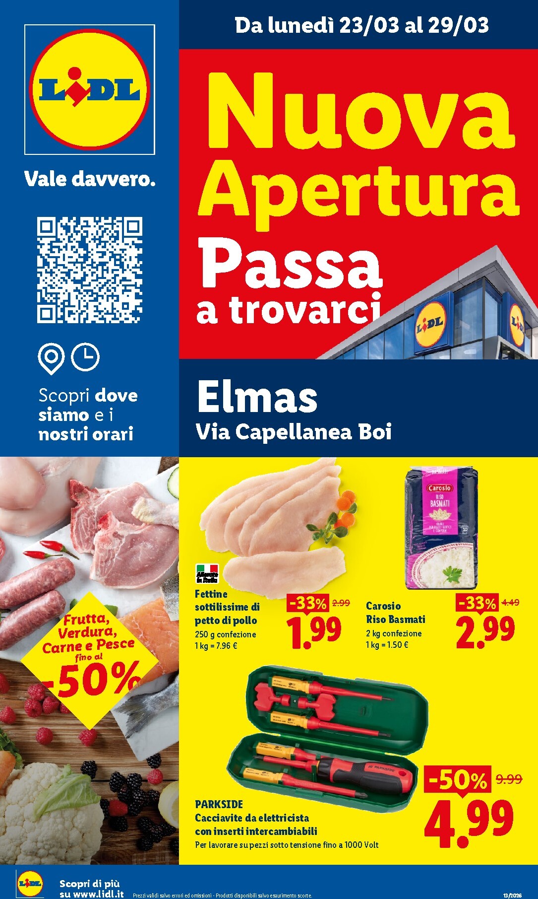 Volantino Lidl - Nuova apertura Elmas valido dal 23/03/2026 al 29/03/2026