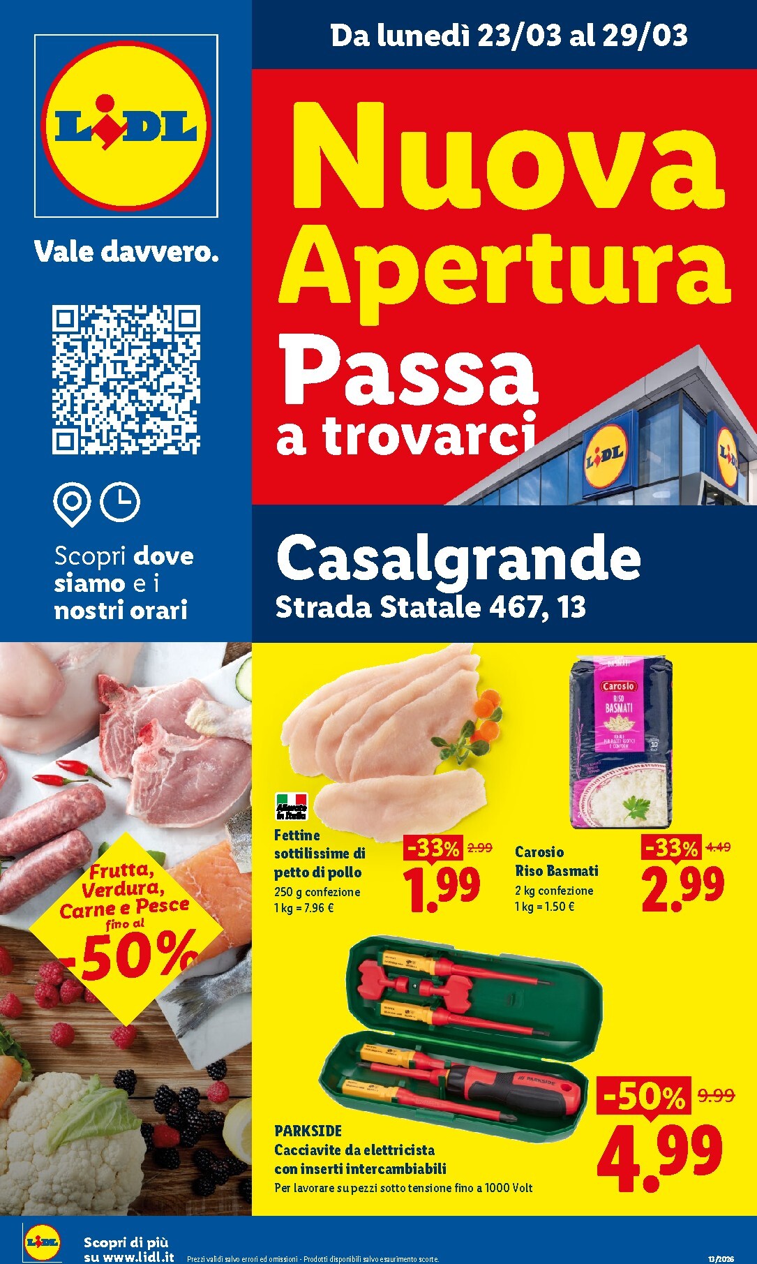 Volantino Lidl - Nuova apertura Casalgrande valido dal 23/03/2026 al 29/03/2026