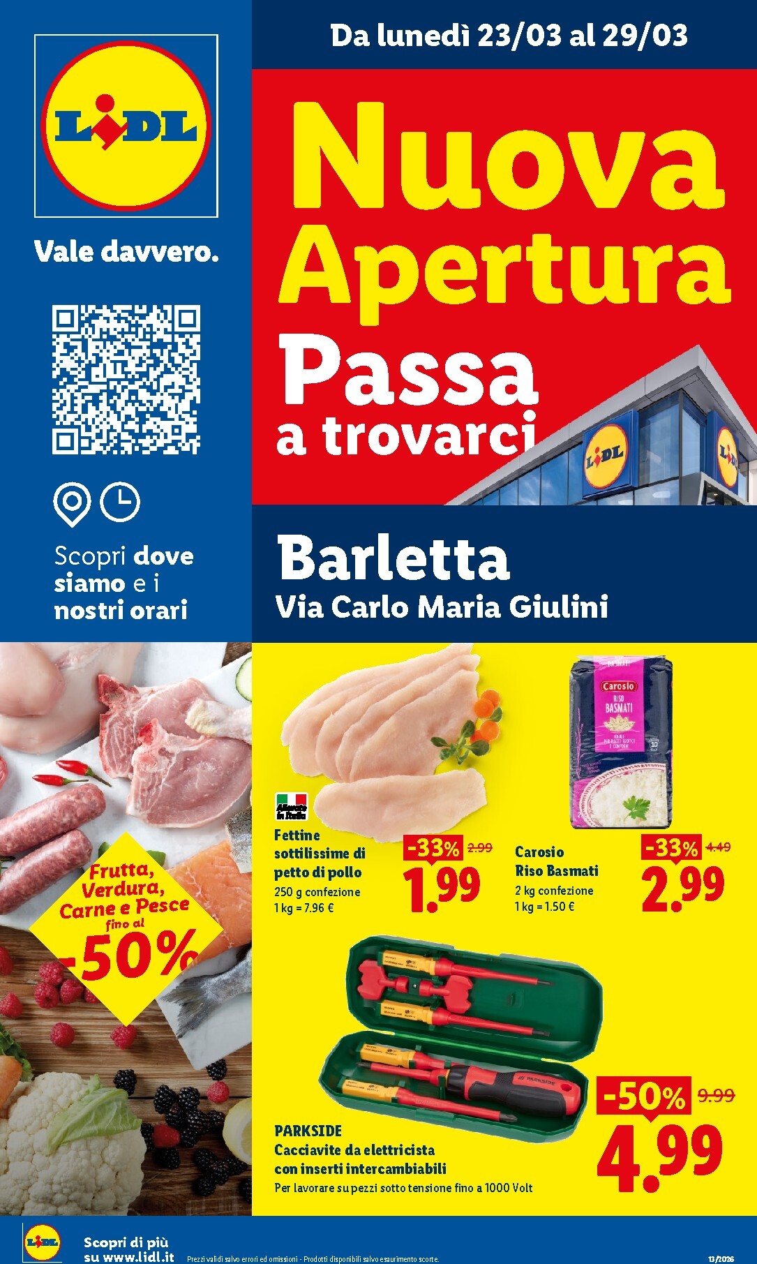 Volantino Lidl - Nuova apertura Barletta valido dal 23/03/2026 al 29/03/2026