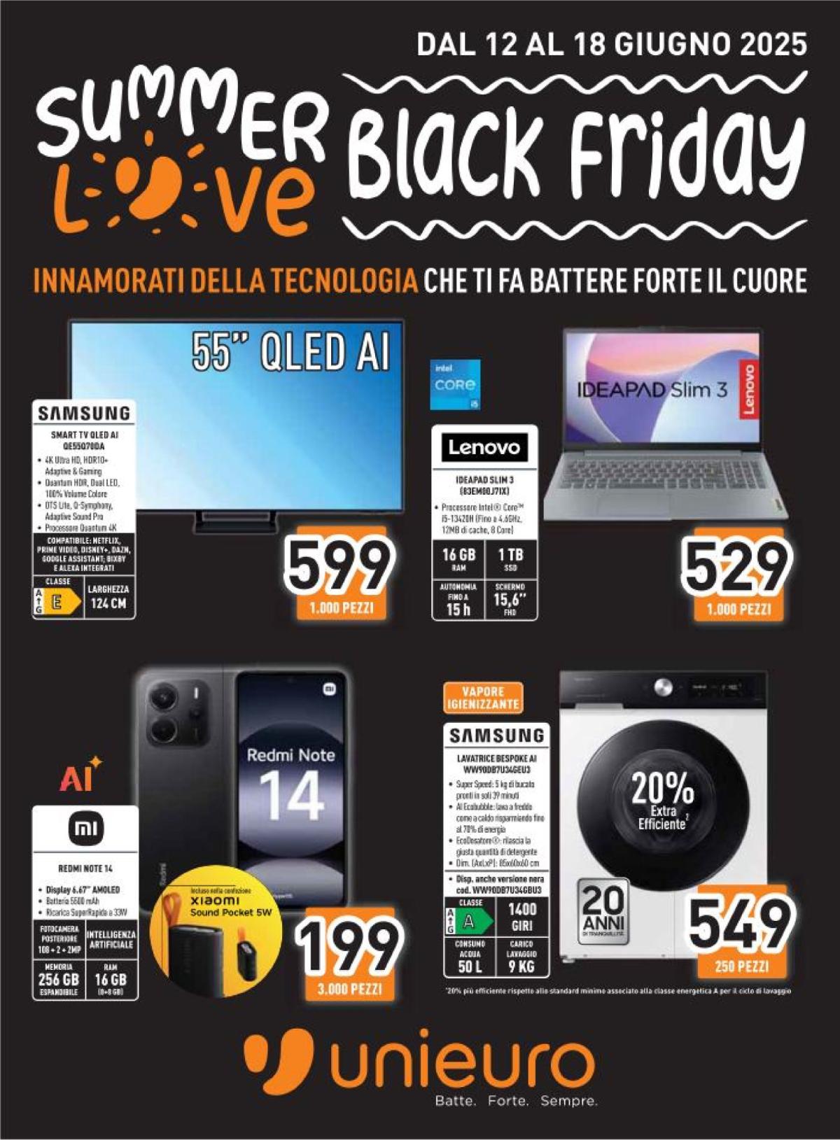 Volantino Unieuro valido dal 12/06 al 18/06