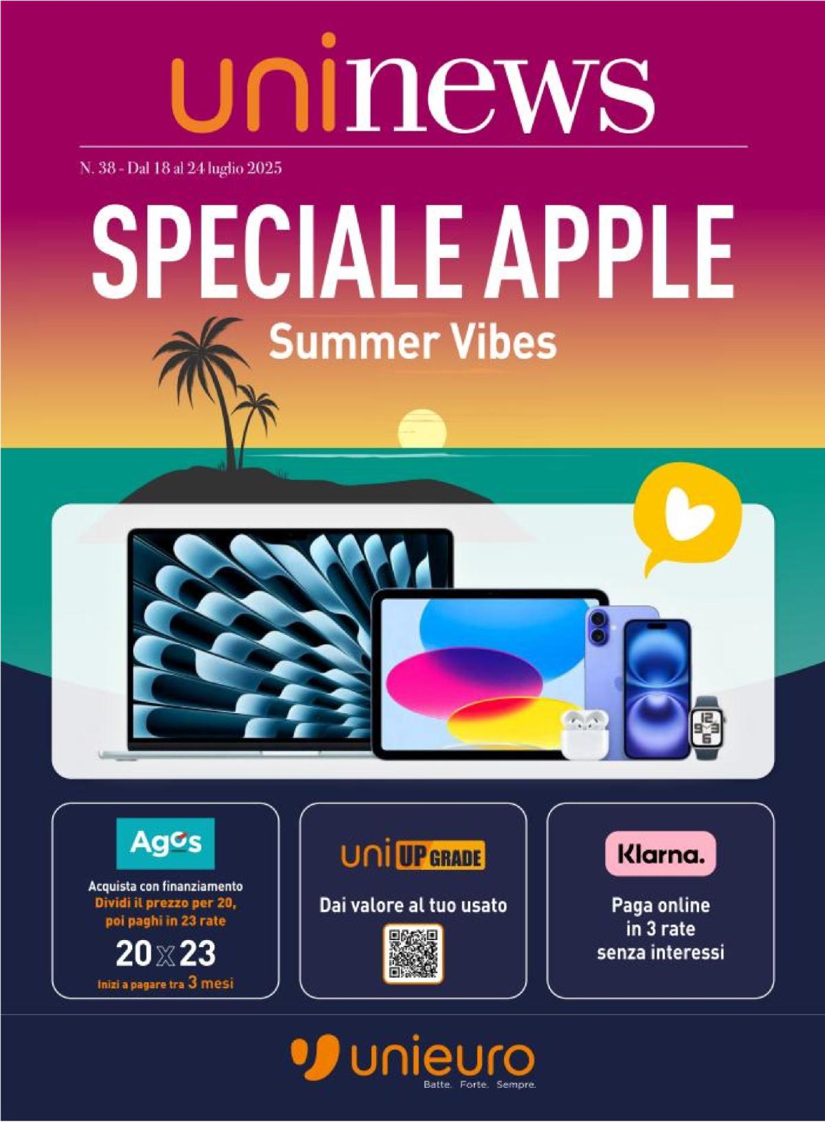 Volantino Unieuro - Speciale Apple valido dal 18/07 al 24/07