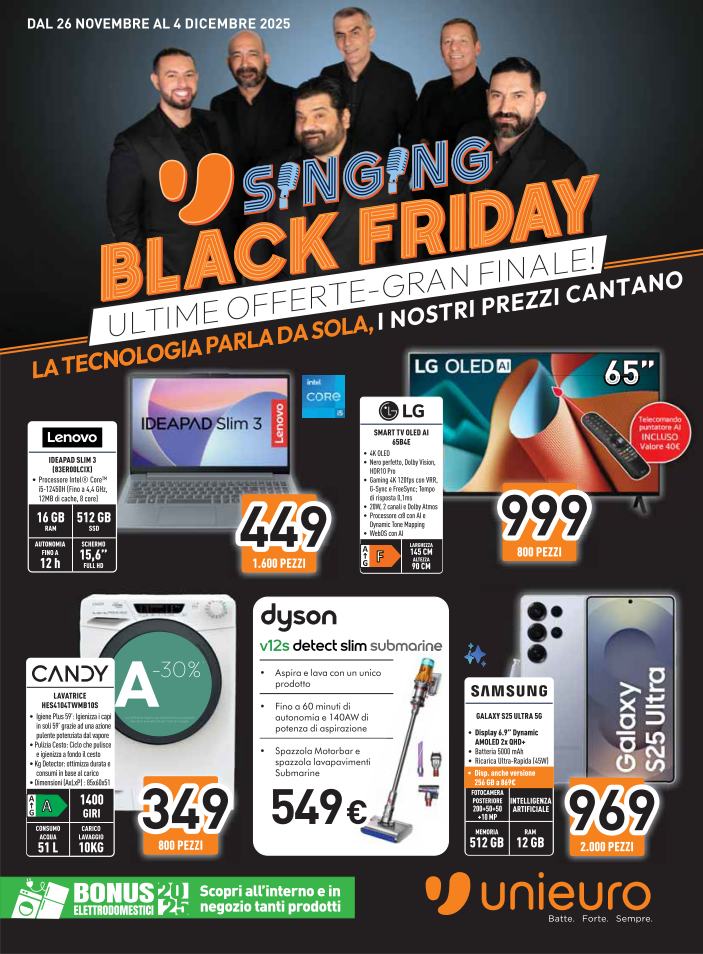 Volantino Unieuro - Black Friday valido dal 26/11 al 04/12