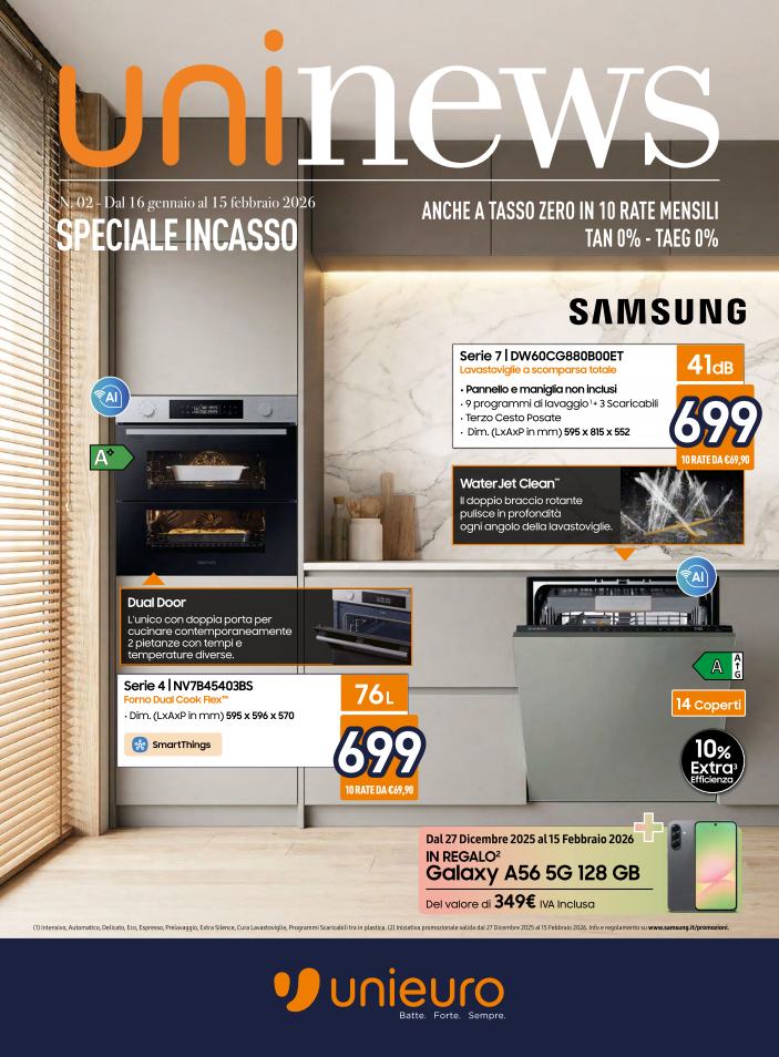 Volantino Unieuro - Speciale Incasso valido dal 16/01 al 15/02