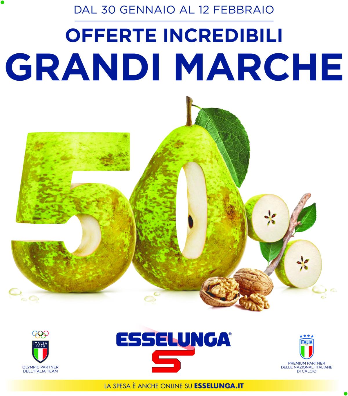 Volantino Esselunga - Grandi Marche al 50% valido dal 30/01 al 12/02