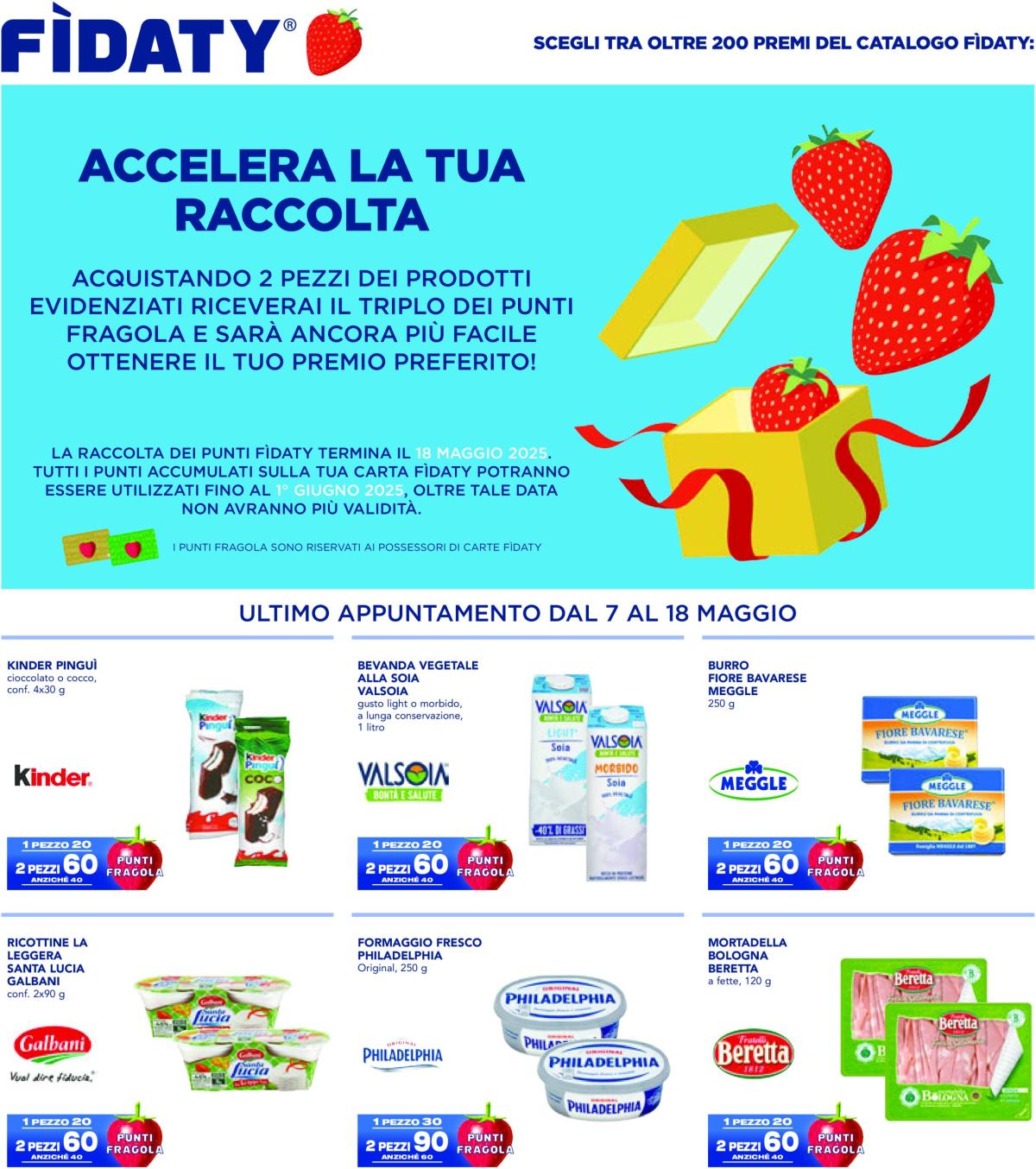 Volantino Esselunga - Triplica i Punti Fragola valido dal 07/05 al 18/05