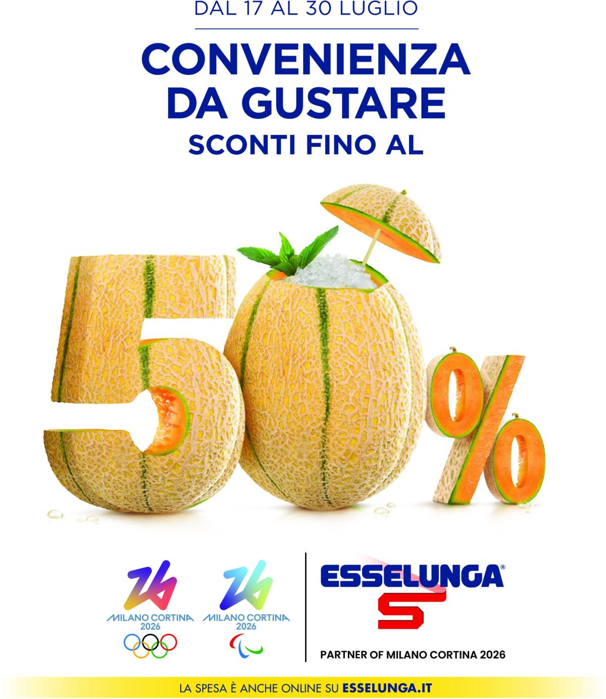 Volantino Esselunga - Sconti fino al 50% valido dal 17/07 al 30/07
