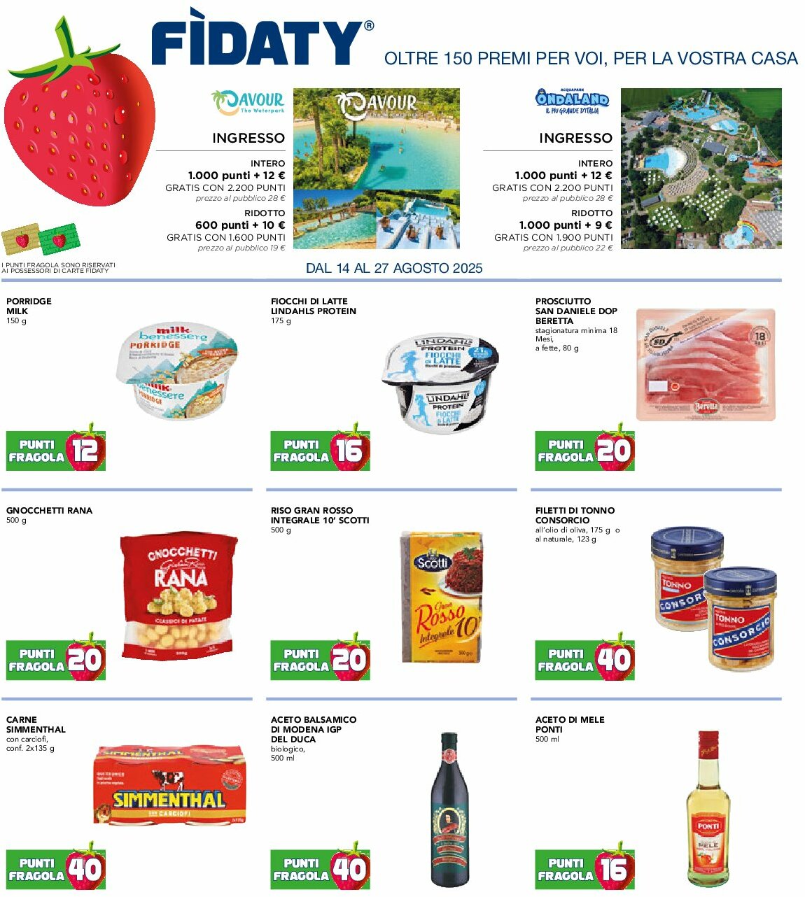 Volantino Esselunga - Raccolta punti fragola valido dal 14/08 al 27/08