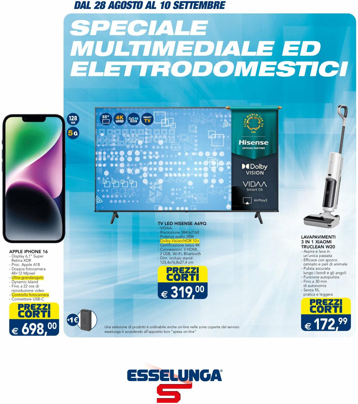 Volantino Esselunga - Multimediale valido dal 28/08 al 10/09