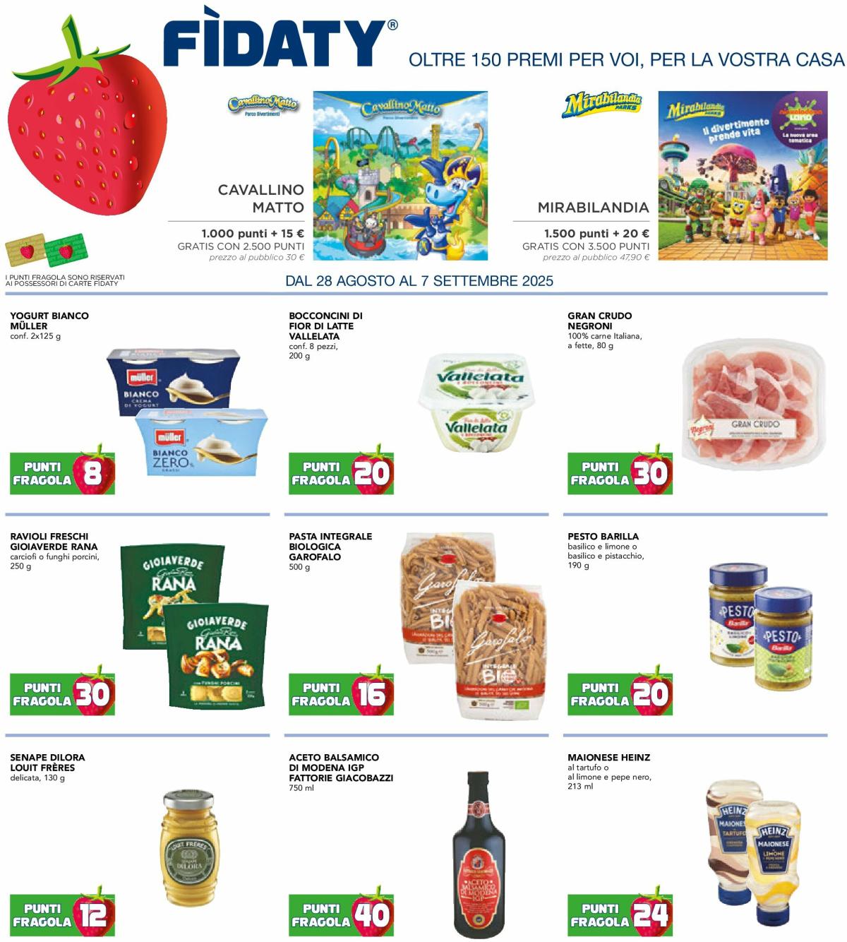 Volantino Esselunga - Raccolta Punti Fragola valido dal 28/08 al 07/09