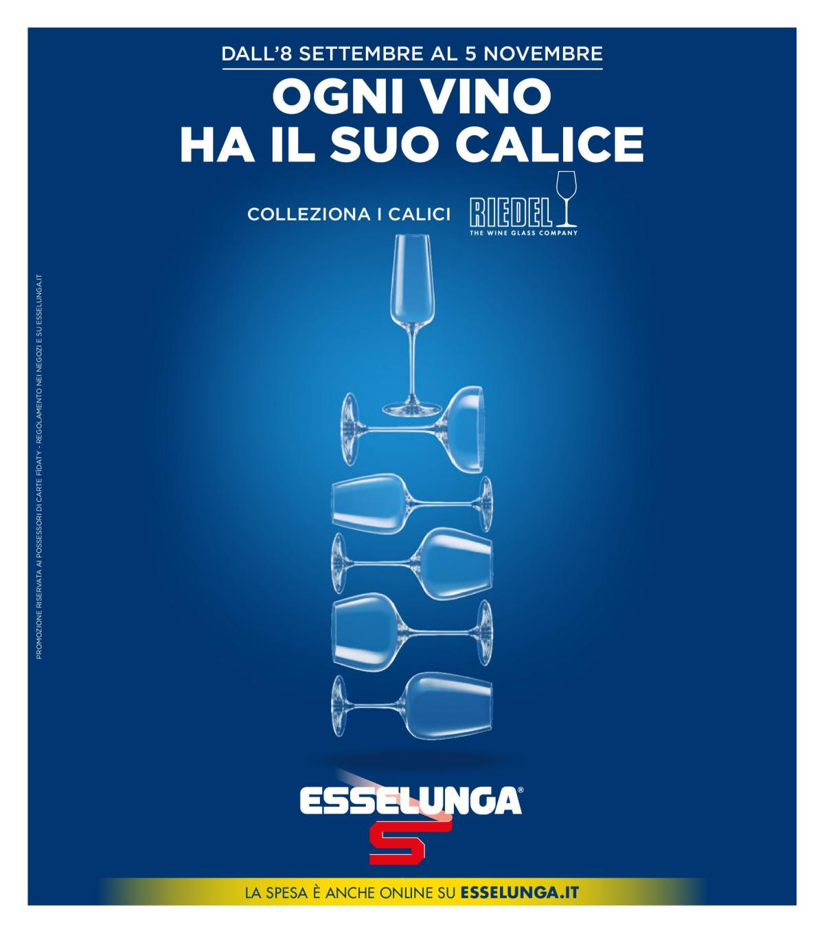 Volantino Esselunga - Collection Riedel - 1° Appuntamento valido dal 08/09 al 05/11