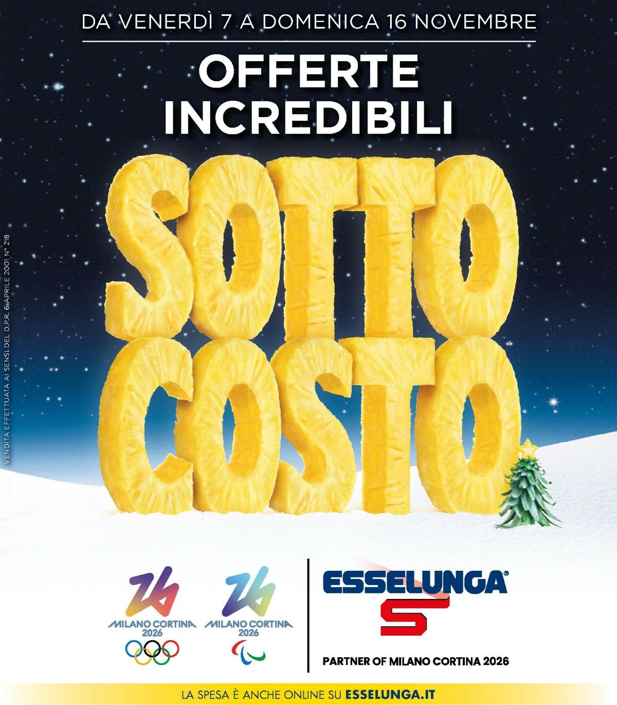 Volantino Esselunga - Sottocosto + Altre Offerte valido dal 07/11 al 16/11