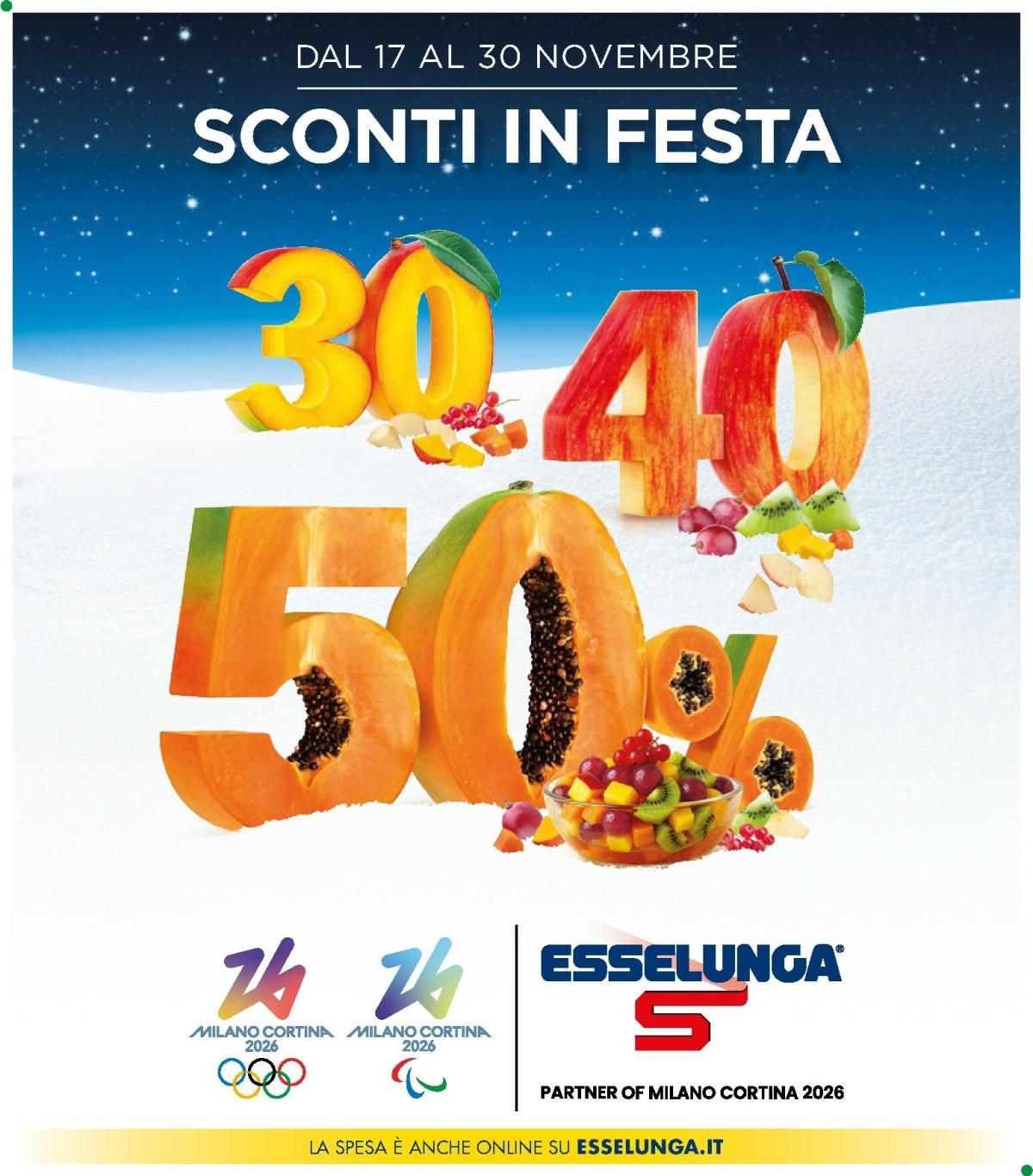 Volantino Esselunga valido dal 17/11 al 30/11