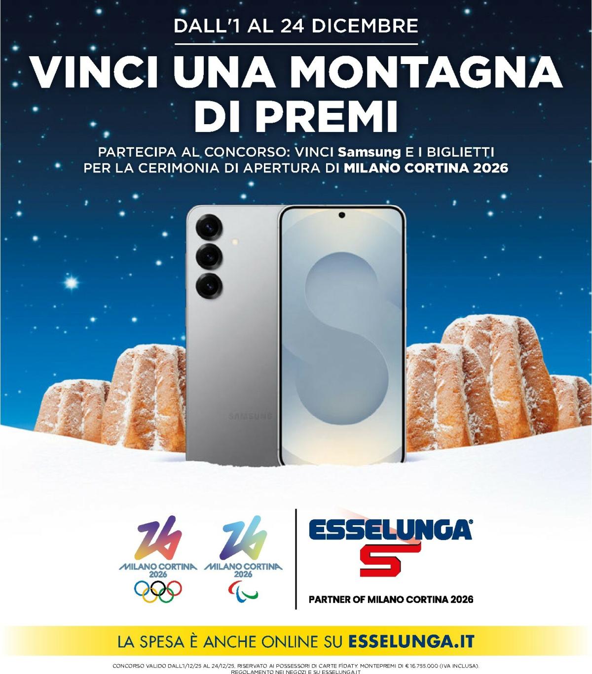 Volantino Esselunga - Concorso Natale valido dal 11/12 al 24/12