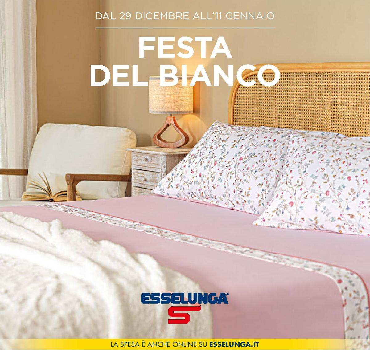 Volantino Esselunga - Festa del Bianco valido dal 29/12 al 11/01