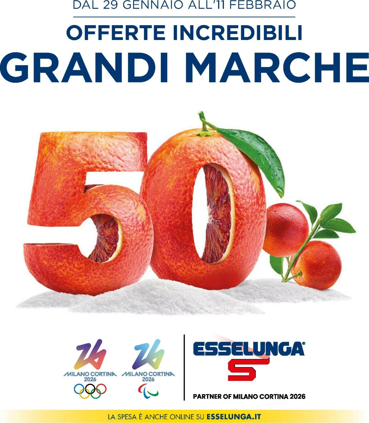 Volantino Esselunga - Grandi Marche al 50% valido dal 29/01 al 11/02