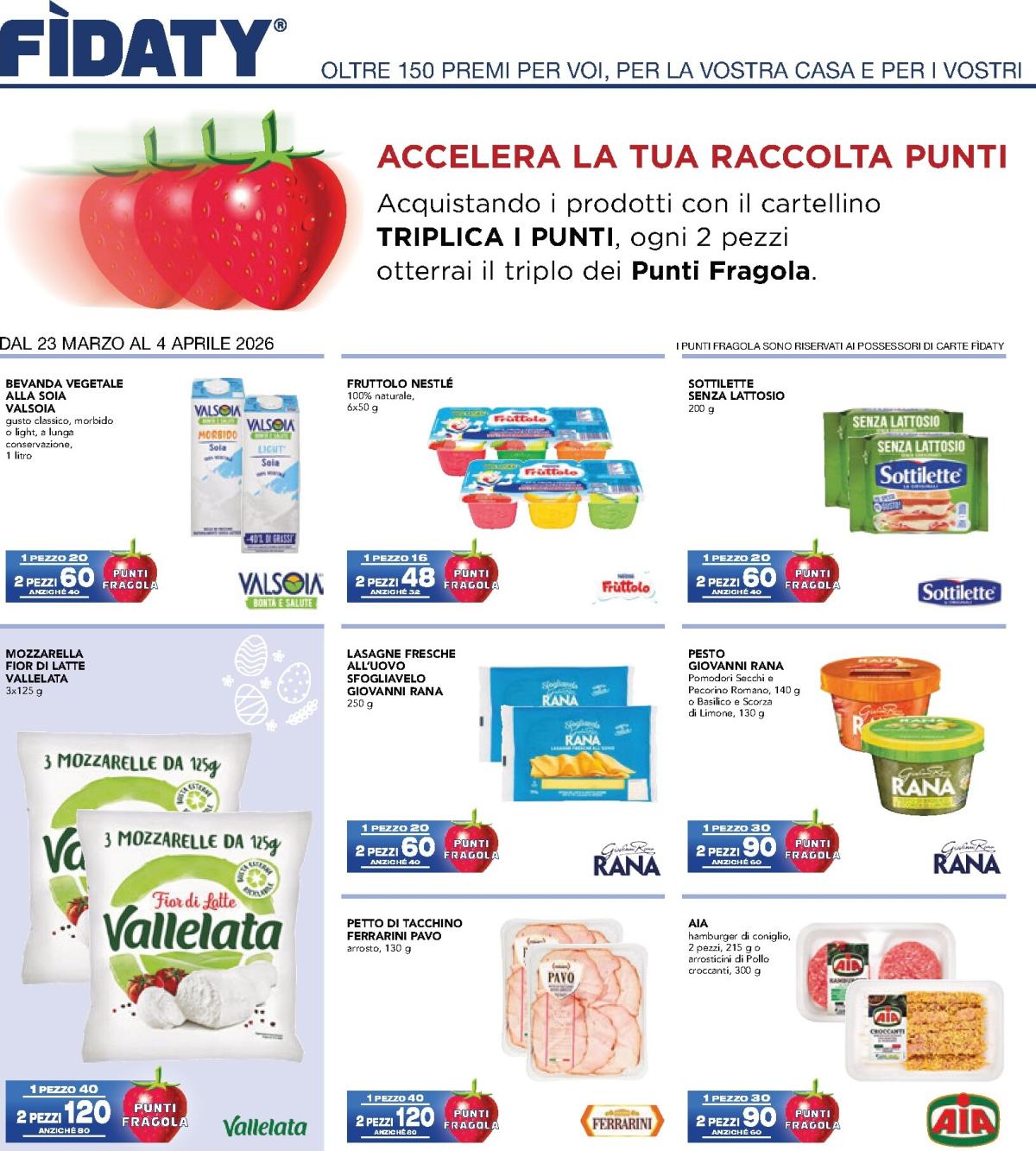 Volantino Esselunga - Triplica i punti fragola valido dal 23/03/2026 al 04/04/2026