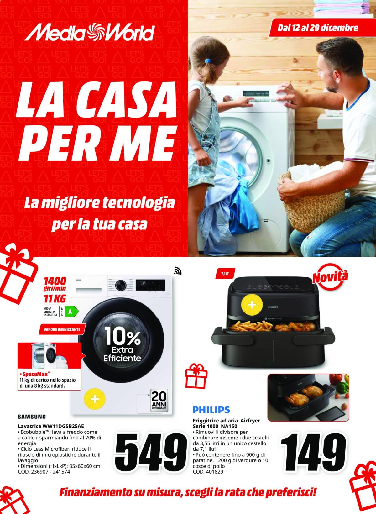 Volantino Mediaworld - La Casa per Me valido dal 12/12 al 29/12