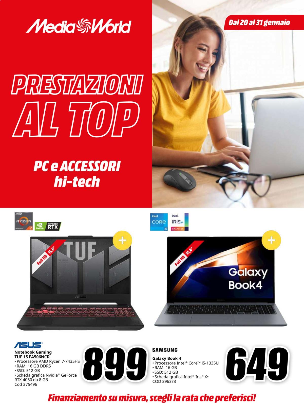 Volantino Mediaworld - PC e Accessori hi-tech valido dal 20/01 al 31/01