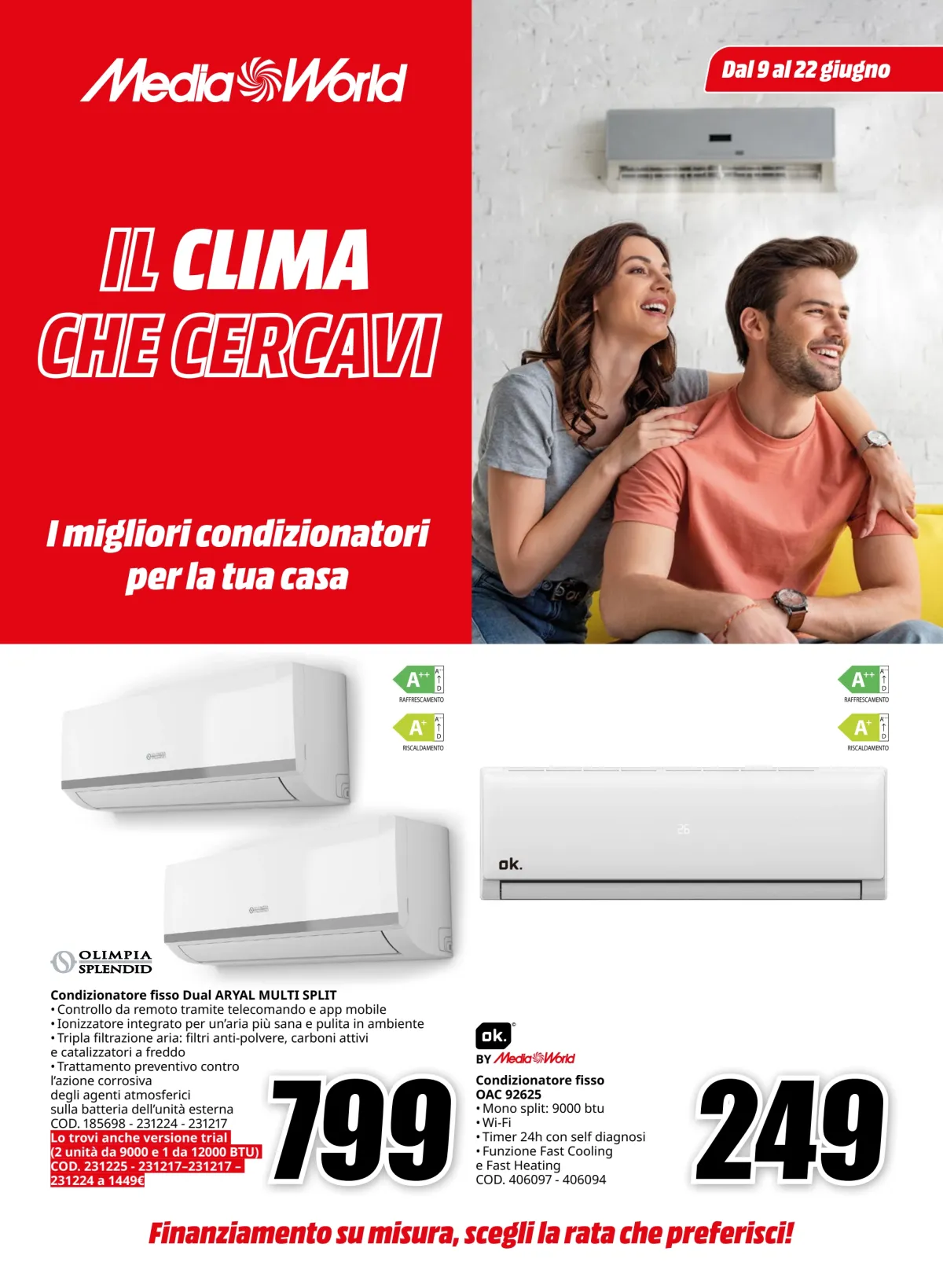 Volantino Mediaworld - SIl Clima che cercavi valido dal 09/06 al 22/06