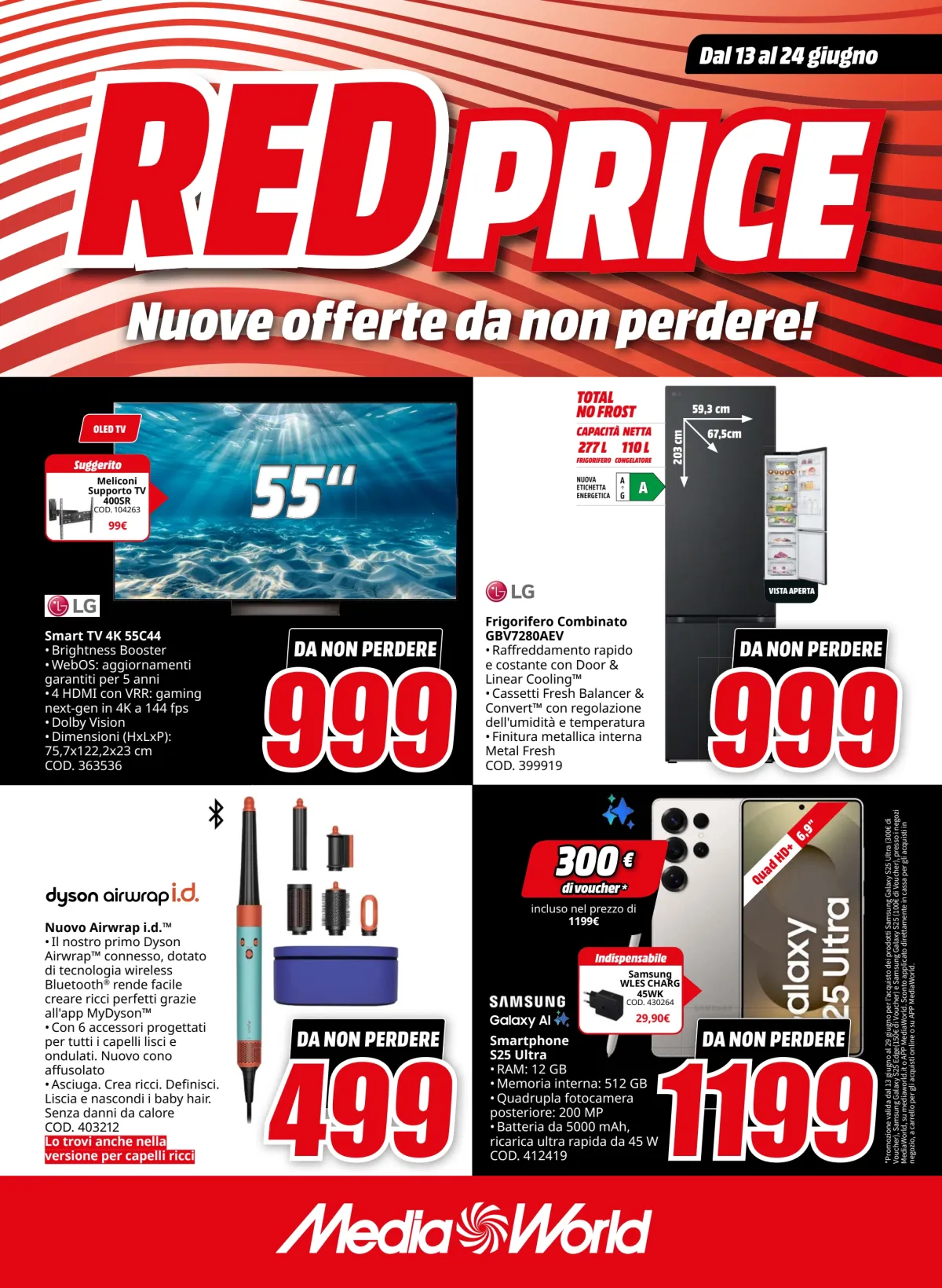 Volantino Mediaworld - Red Price valido dal 13/06 al 24/06