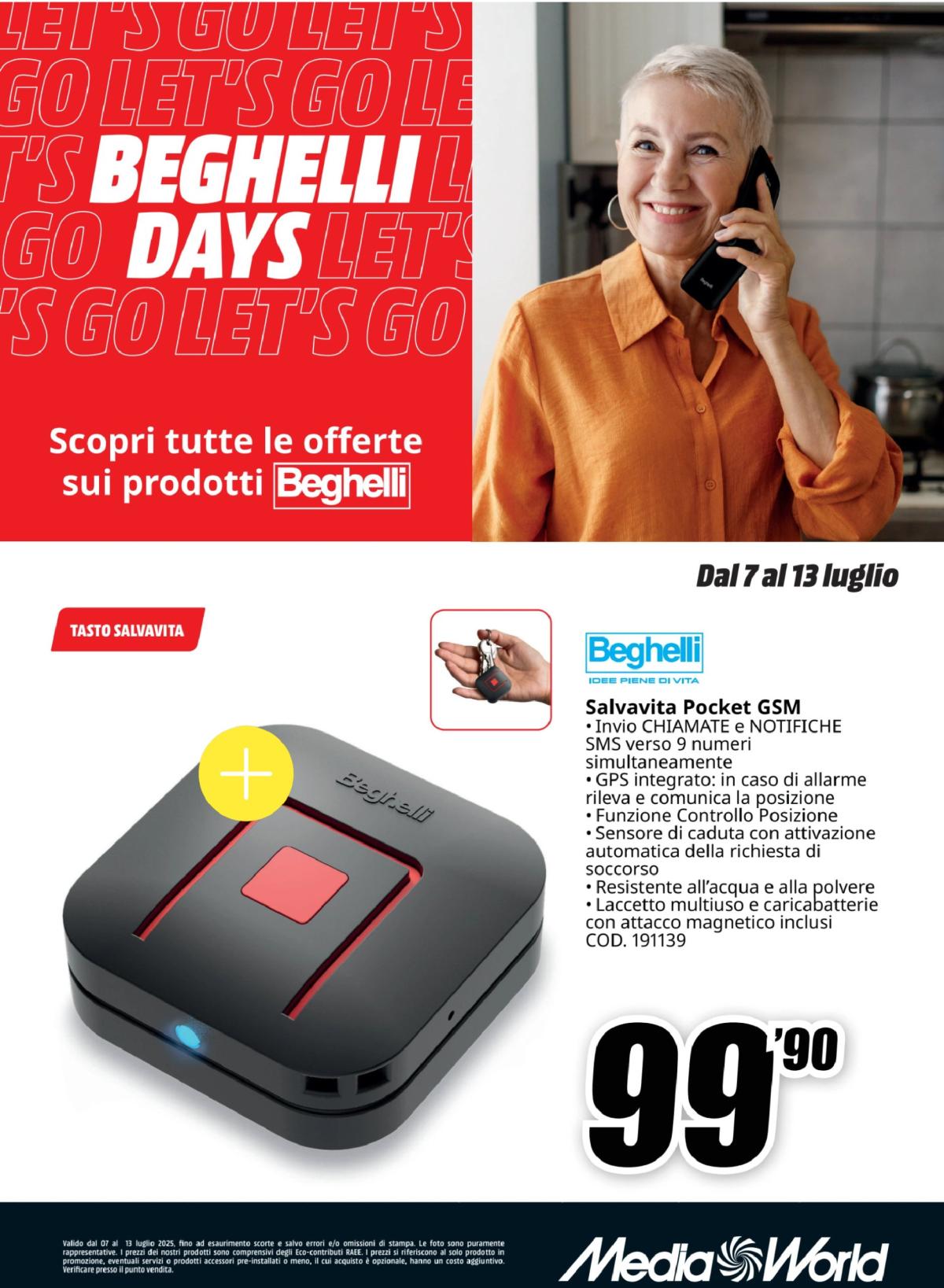 Volantino Mediaworld - Beghelli Days valido dal 07/07 al 13/07