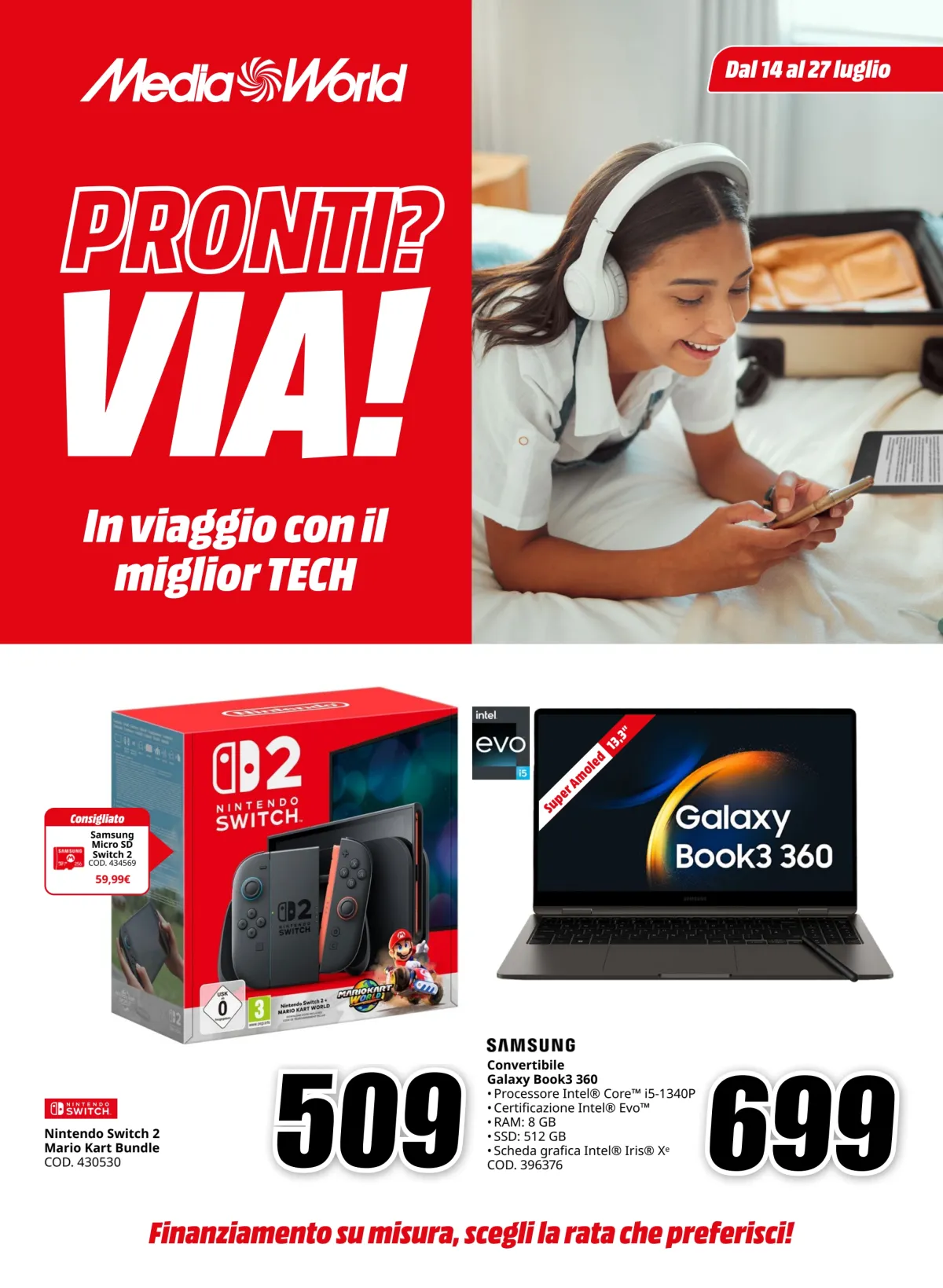 Volantino Mediaworld - Speciale Partenze IT valido dal 14/07 al 27/07