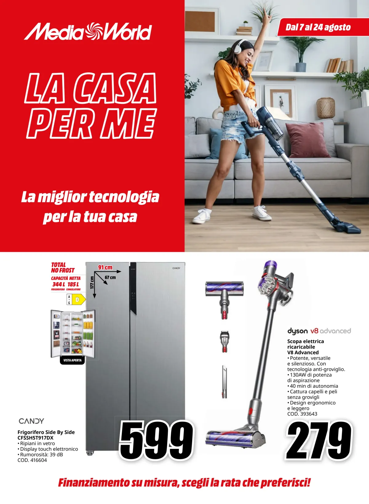Volantino Mediaworld - La Casa per Me valido dal 07/08 al 24/08