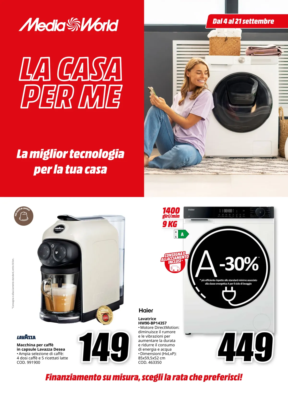 Volantino Mediaworld - La Casa per Me valido dal 04/09 al 21/09