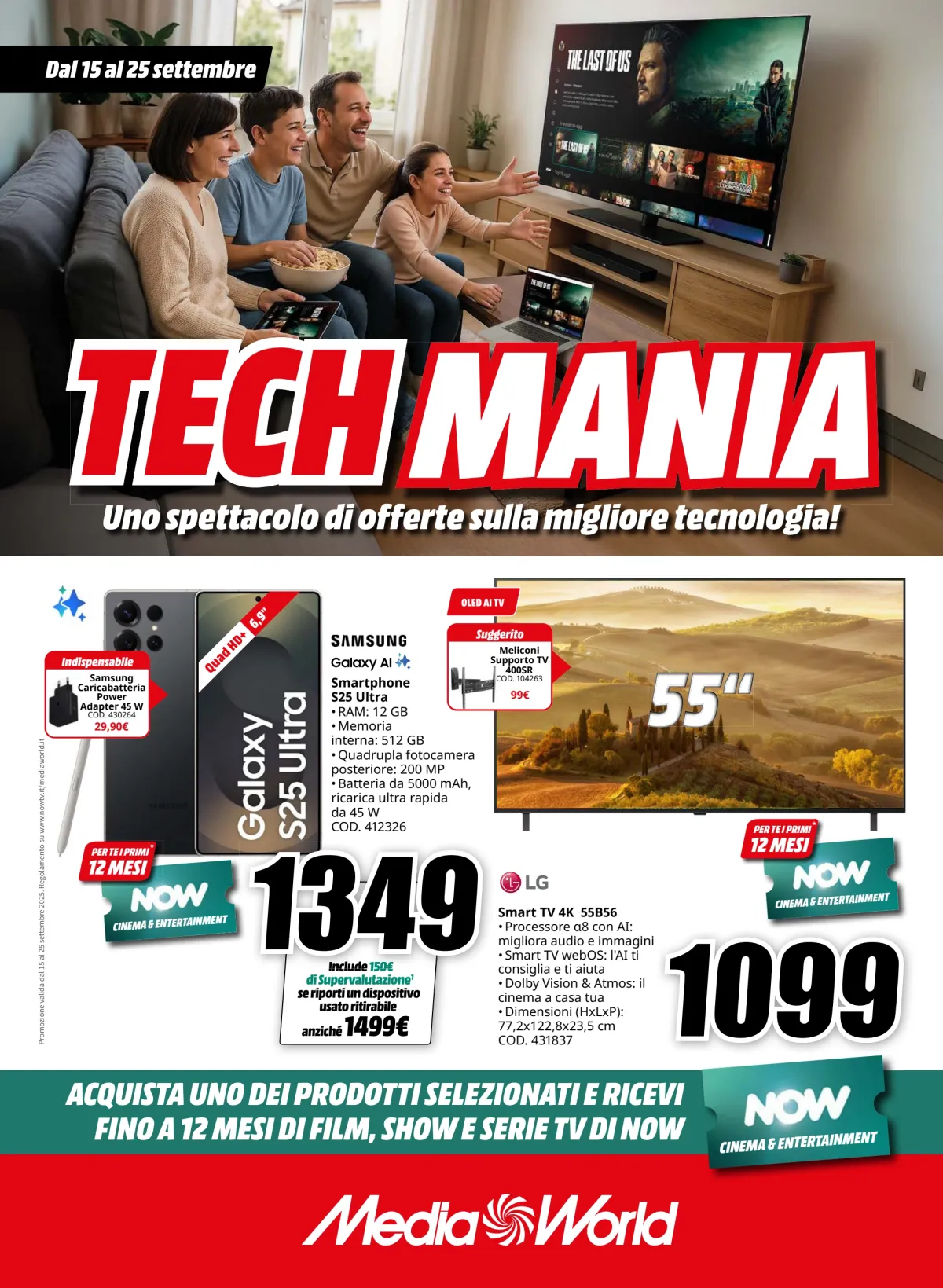 Volantino Mediaworld - Tech Mania valido dal 15/09 al 25/09
