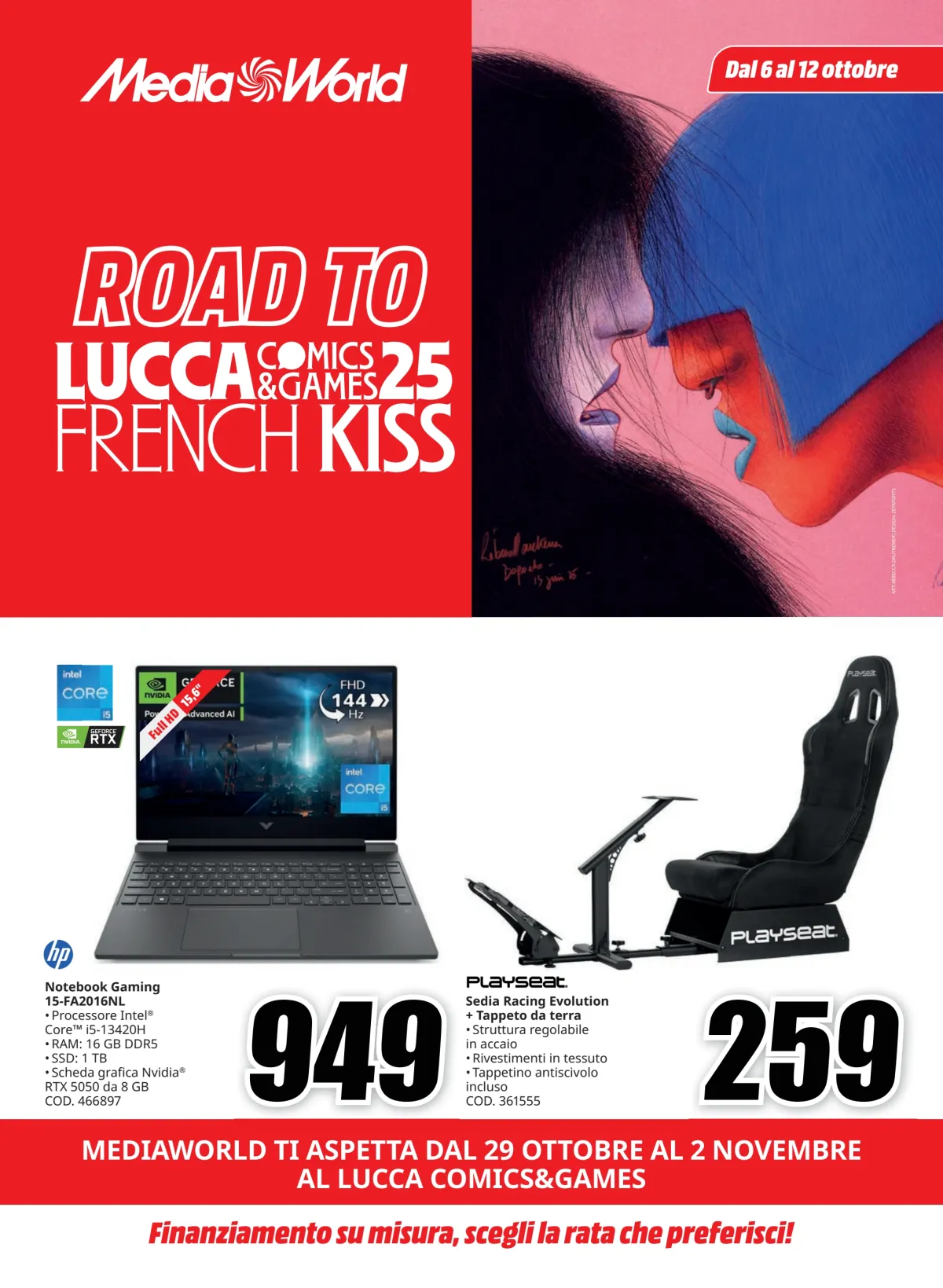Volantino Mediaworld - Road To Lucca valido dal 06/10 al 12/10