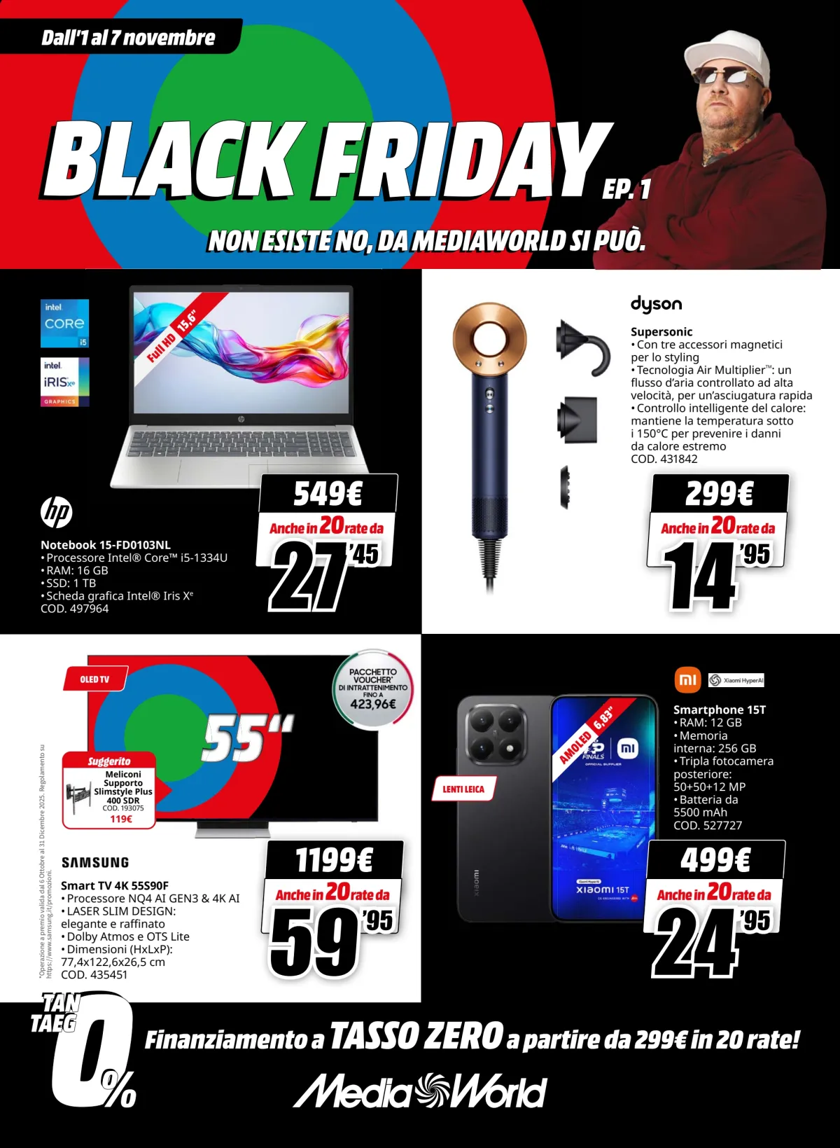 Volantino Mediaworld - Black Friday valido dal 01/11 al 07/11