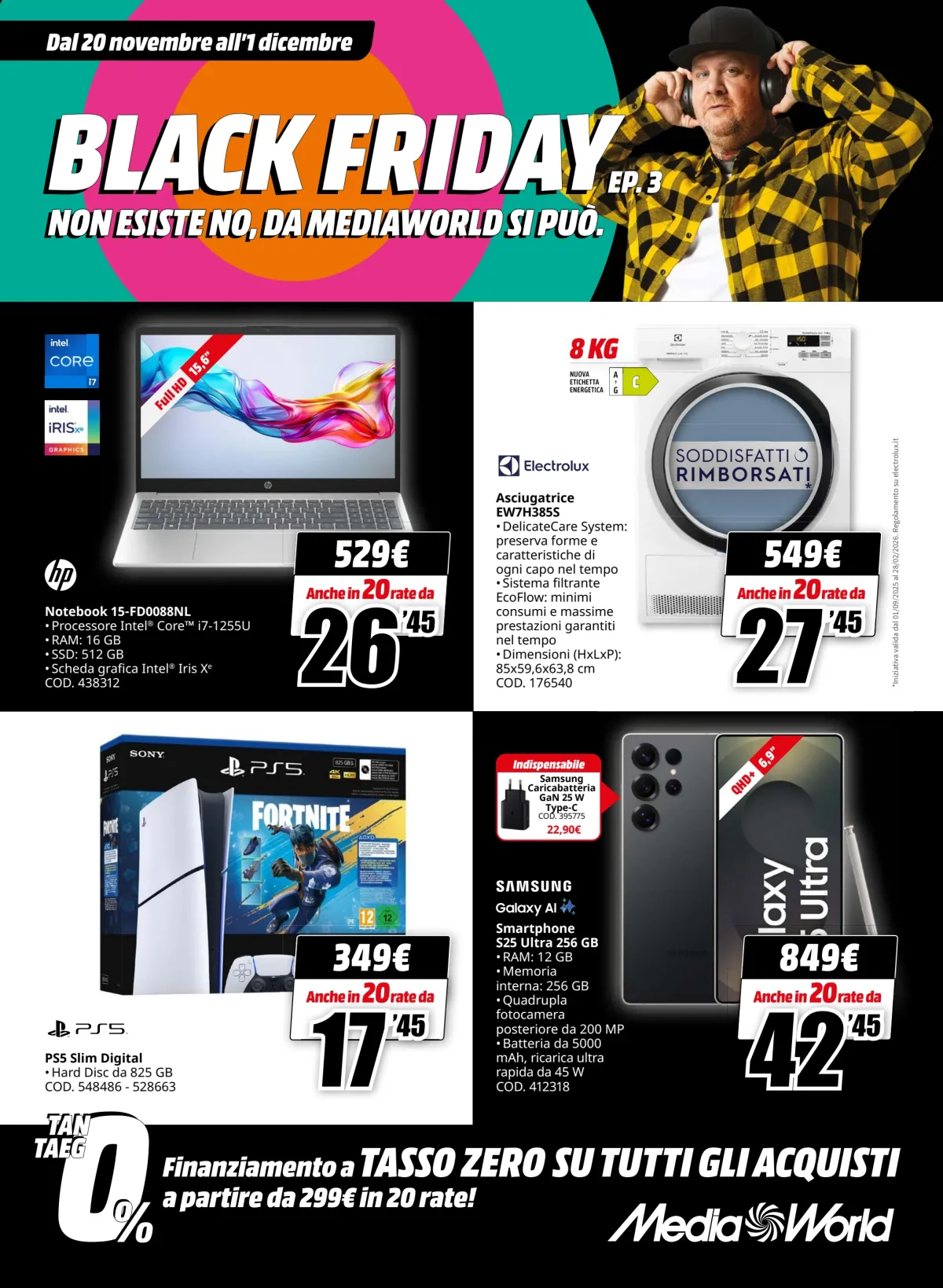 Volantino Mediaworld - BLACK FRIDAY valido dal 20/11 al 01/12