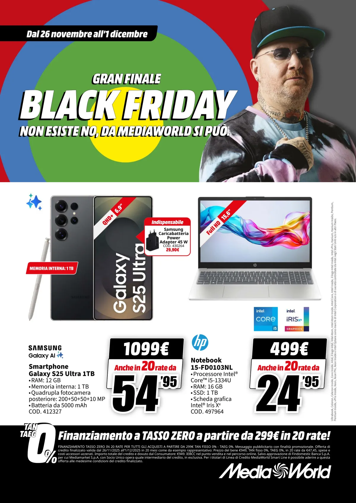 Volantino Mediaworld - Black Friday valido dal 26/11 al 01/12