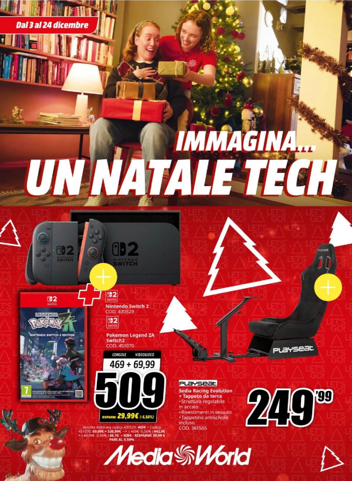 Volantino Mediaworld - Un Natale Tech valido dal 03/12 al 24/12