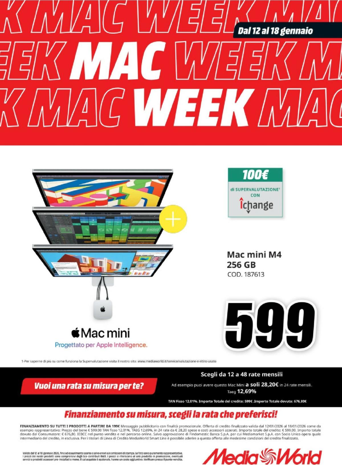 Volantino Mediaworld - Mac Week valido dal 12/01 al 18/01