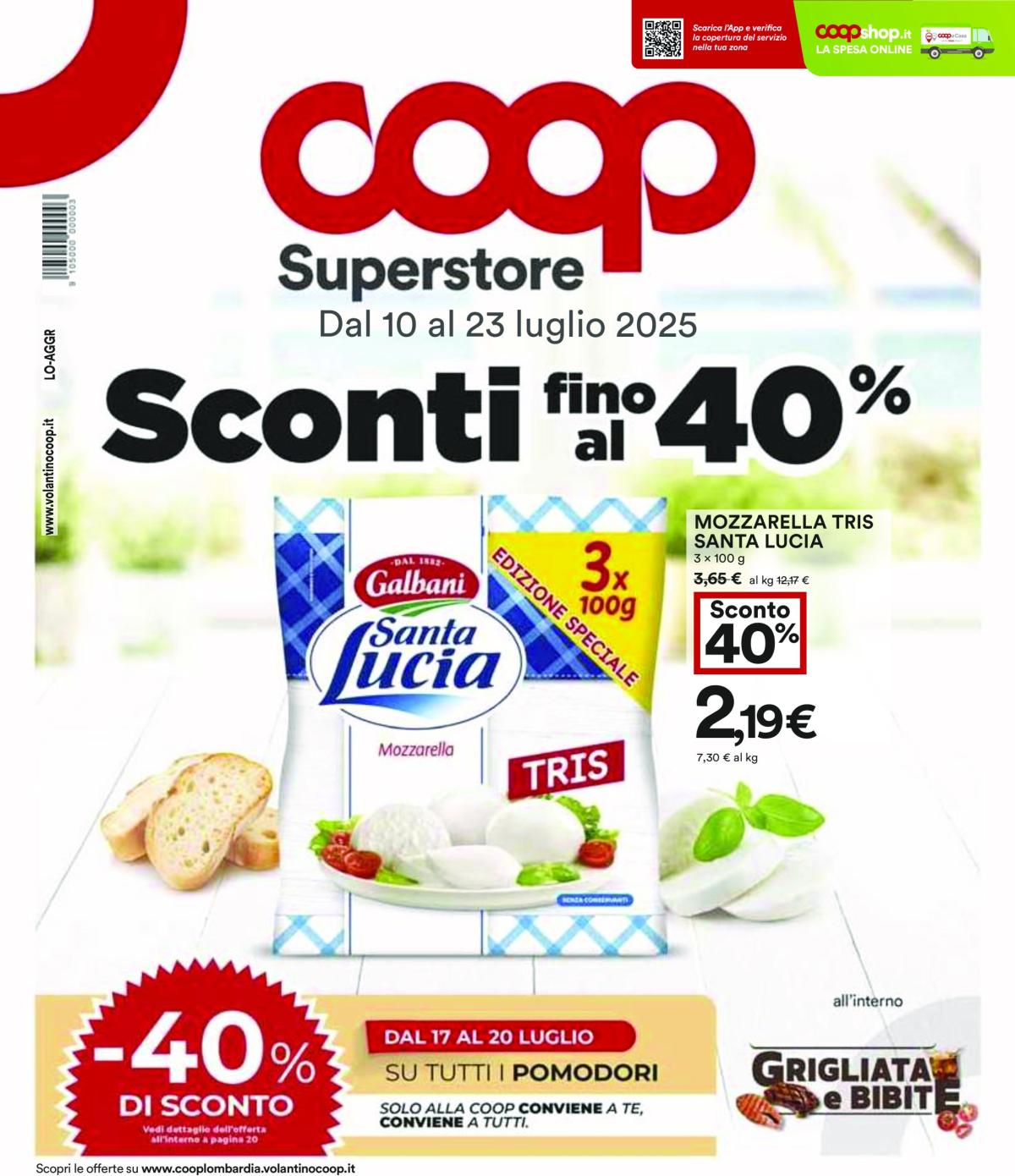Volantino Coop valido dal 10/07 al 23/07