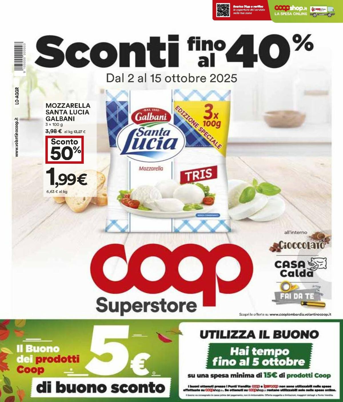 Volantino Coop valido dal 02/10 al 15/10