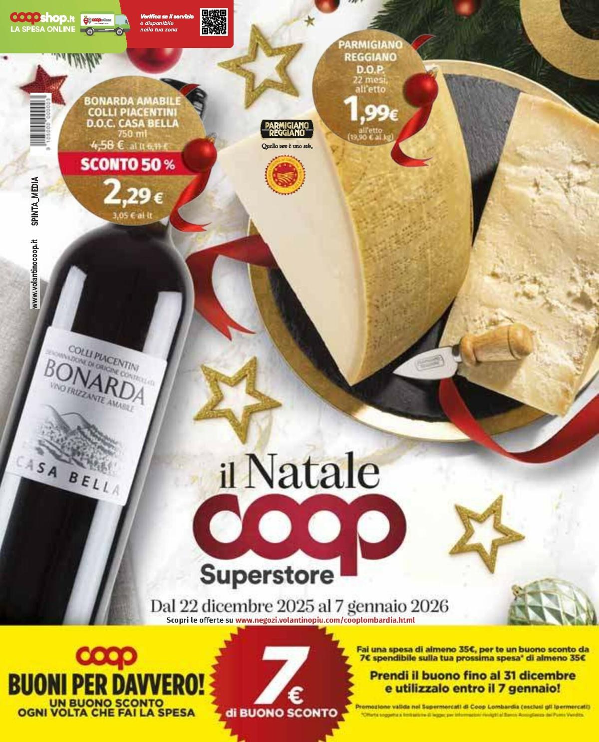 Volantino Coop valido dal 22/12 al 07/01