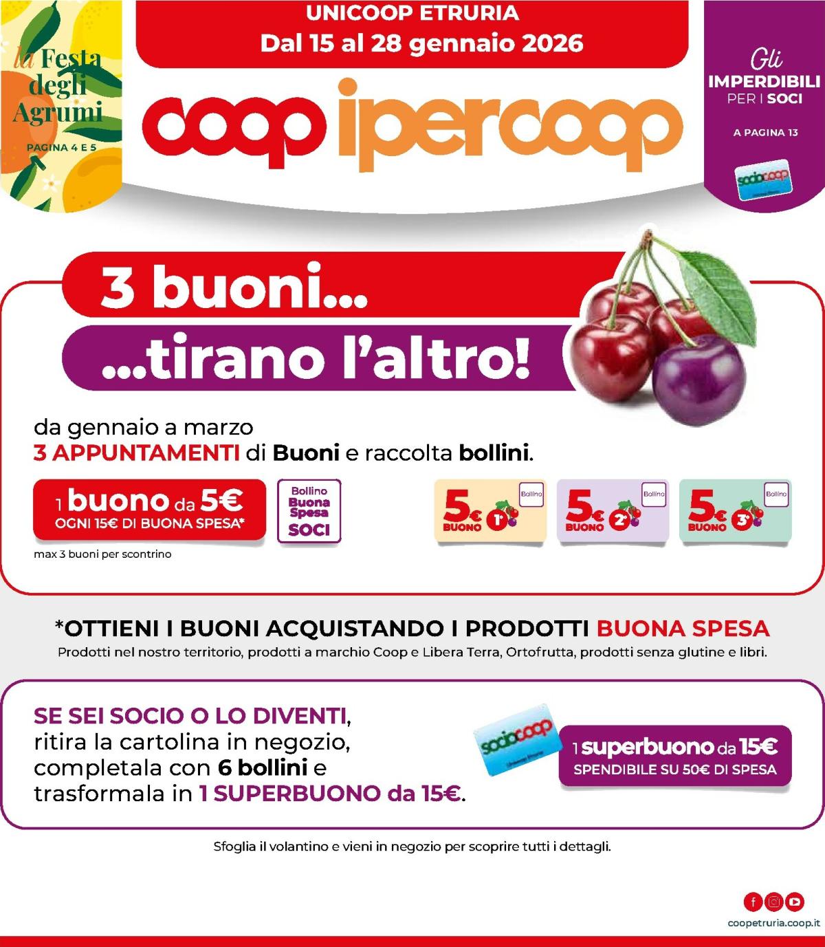 Volantino Coop valido dal 15/01 al 28/01