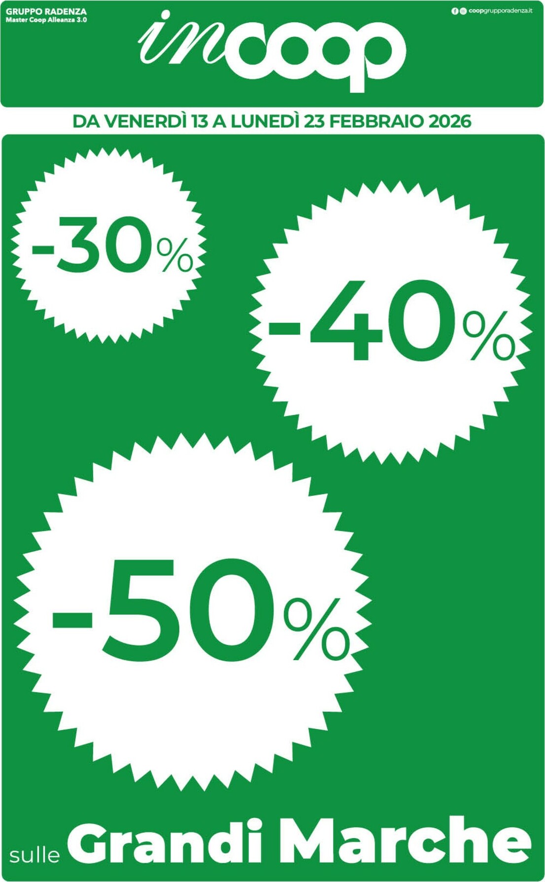 Volantino inCoop valido dal 13/02/2026 al 23/02/2026