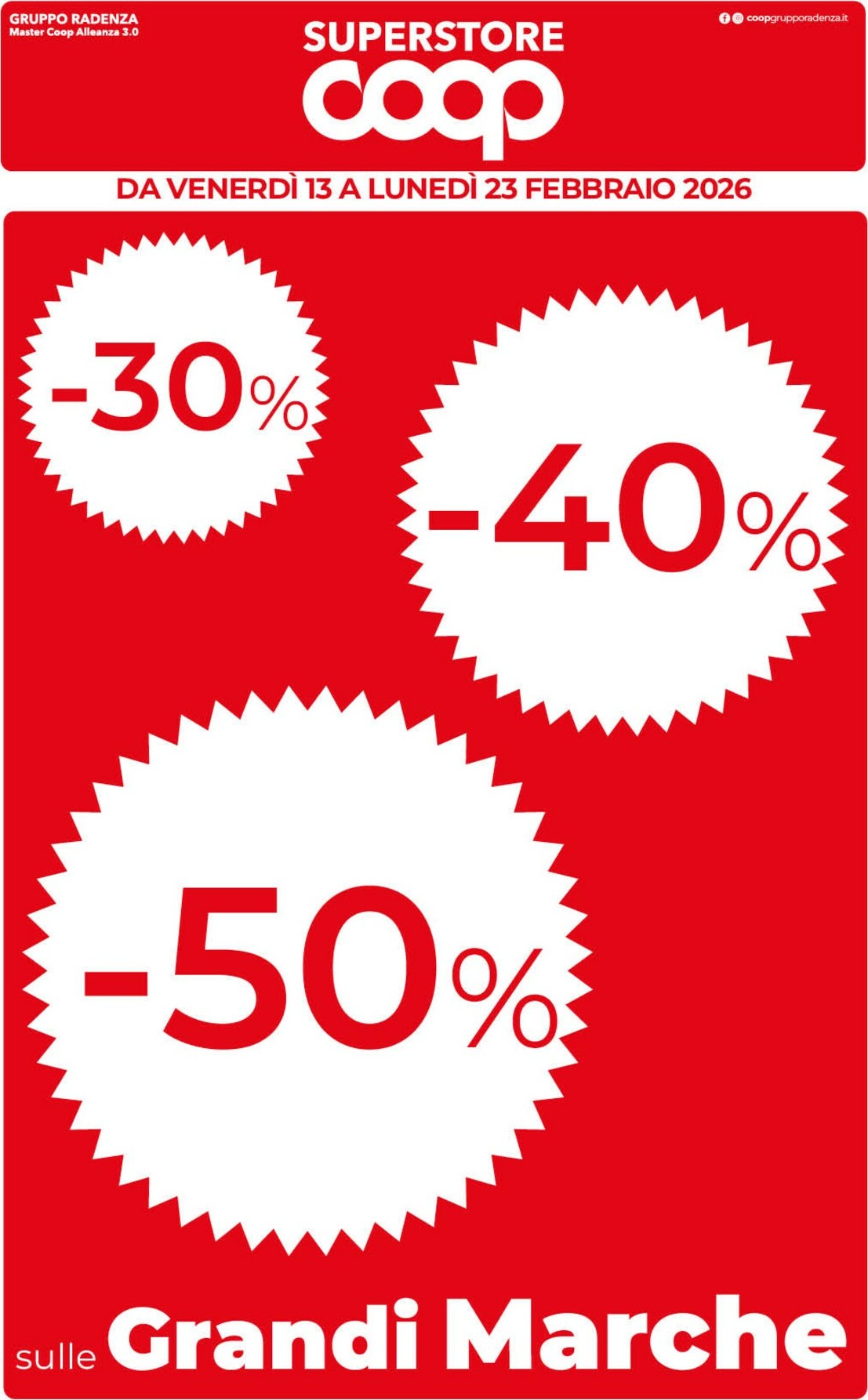 Volantino Coop - Superstore valido dal 13/02/2026 al 23/02/2026