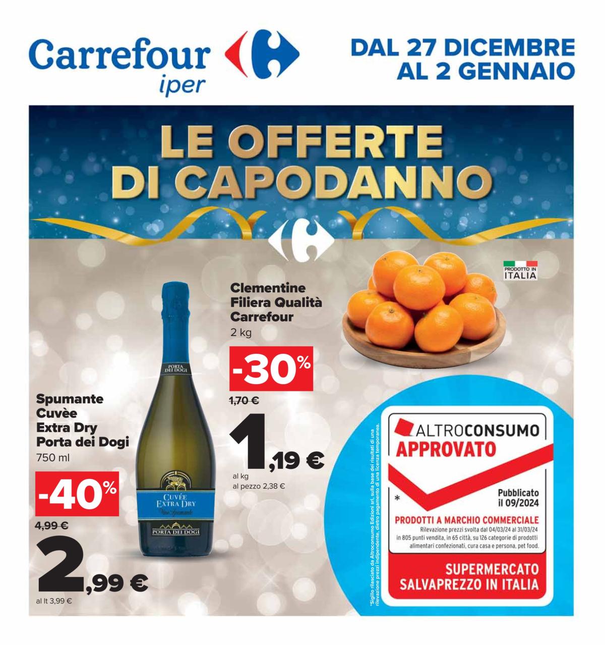 Volantino Carrefour valido dal 27/12 al 02/01