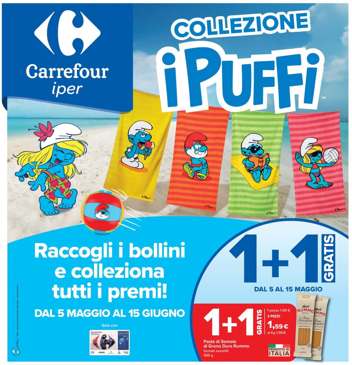 Volantino Carrefour - 1+1 gratis valido dal 05/05 al 15/05