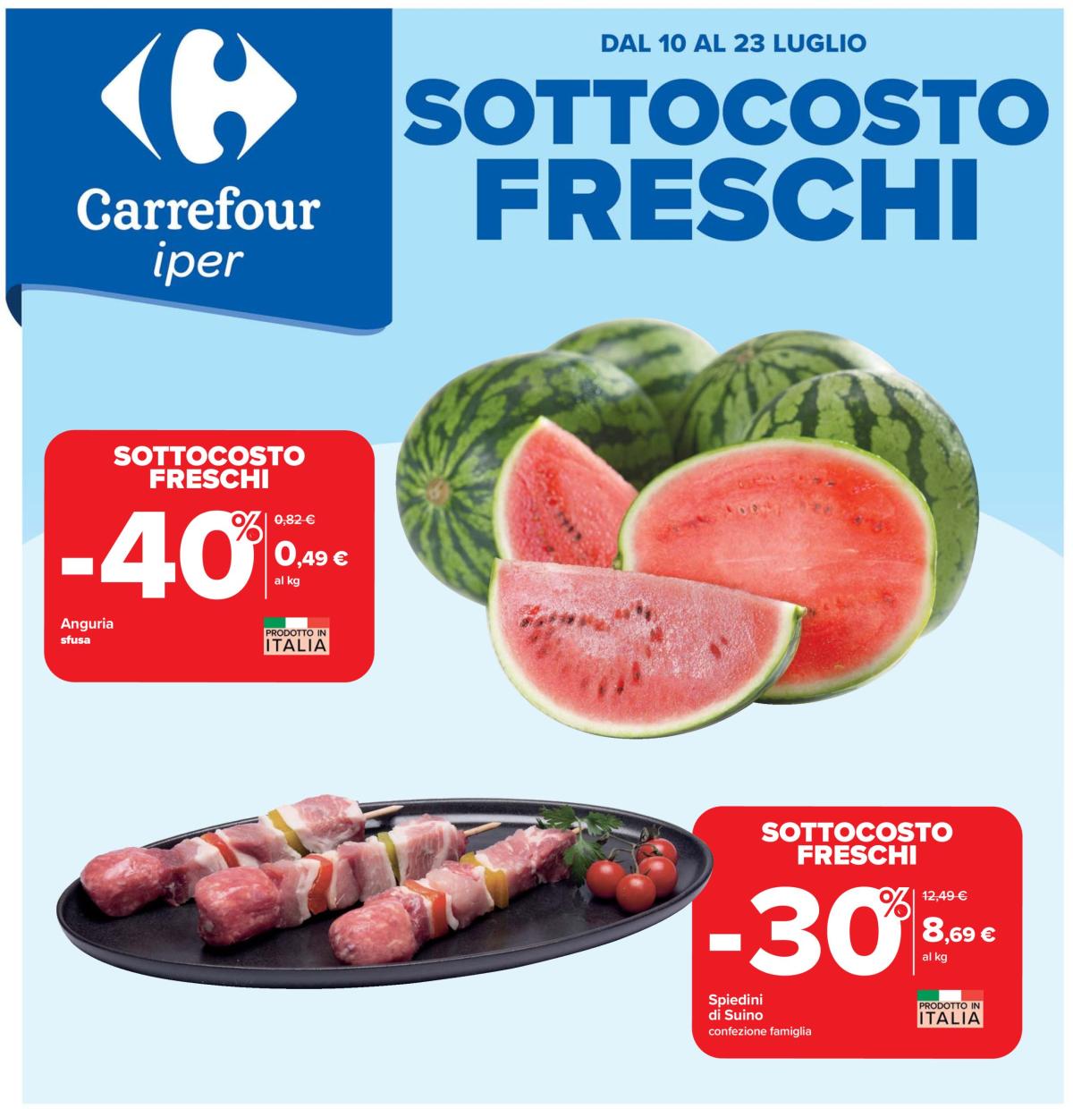 Volantino Carrefour - Sottocosto Freschi valido dal 10/07 al 23/07