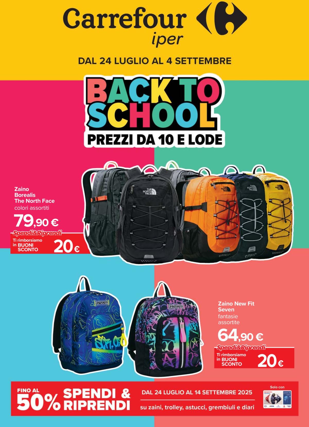 Volantino Carrefour - Catalogo scuola valido dal 24/07 al 04/09