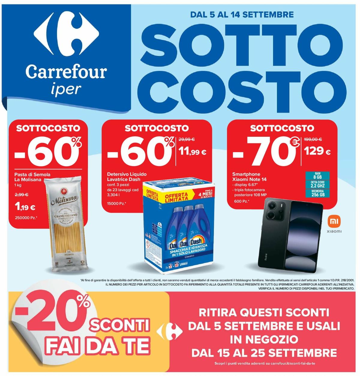 Volantino Carrefour - Sottocosto valido dal 05/09 al 14/09