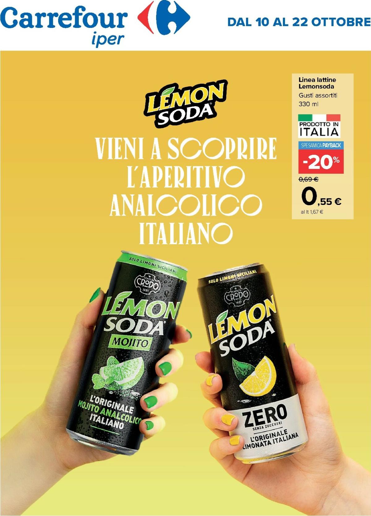 Volantino Carrefour - Speciale Lemon Soda valido dal 10/10 al 22/10