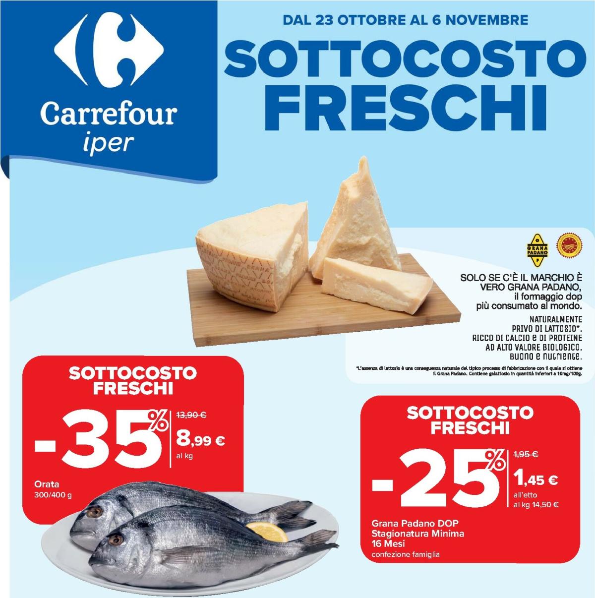 Volantino Carrefour - Sottocosto Freschi valido dal 23/10 al 06/11