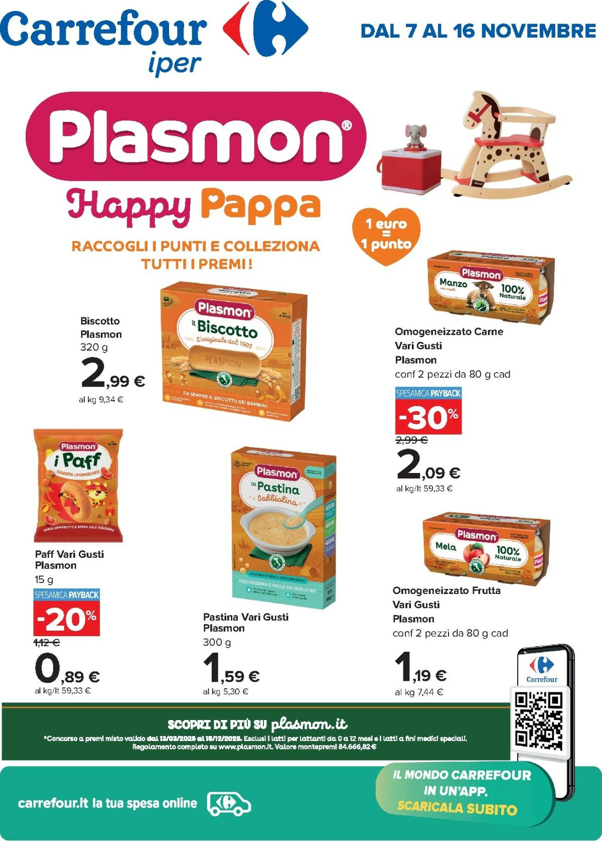 Volantino Carrefour - Speciale Plasmon valido dal 07/11 al 16/11