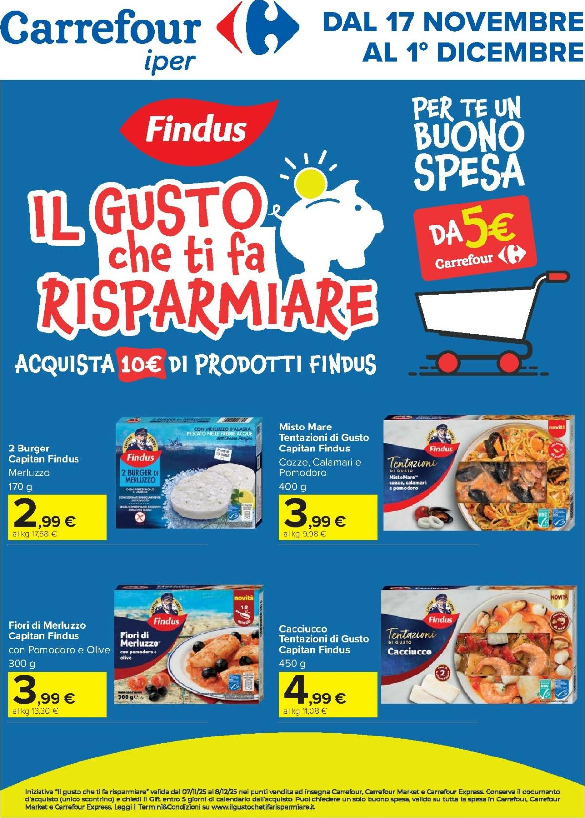 Volantino Carrefour - Speciale Findus valido dal 17/11 al 01/12